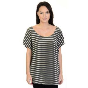 Joie Greenish Gray/Ivory Sleeveless Silk Blouse XS